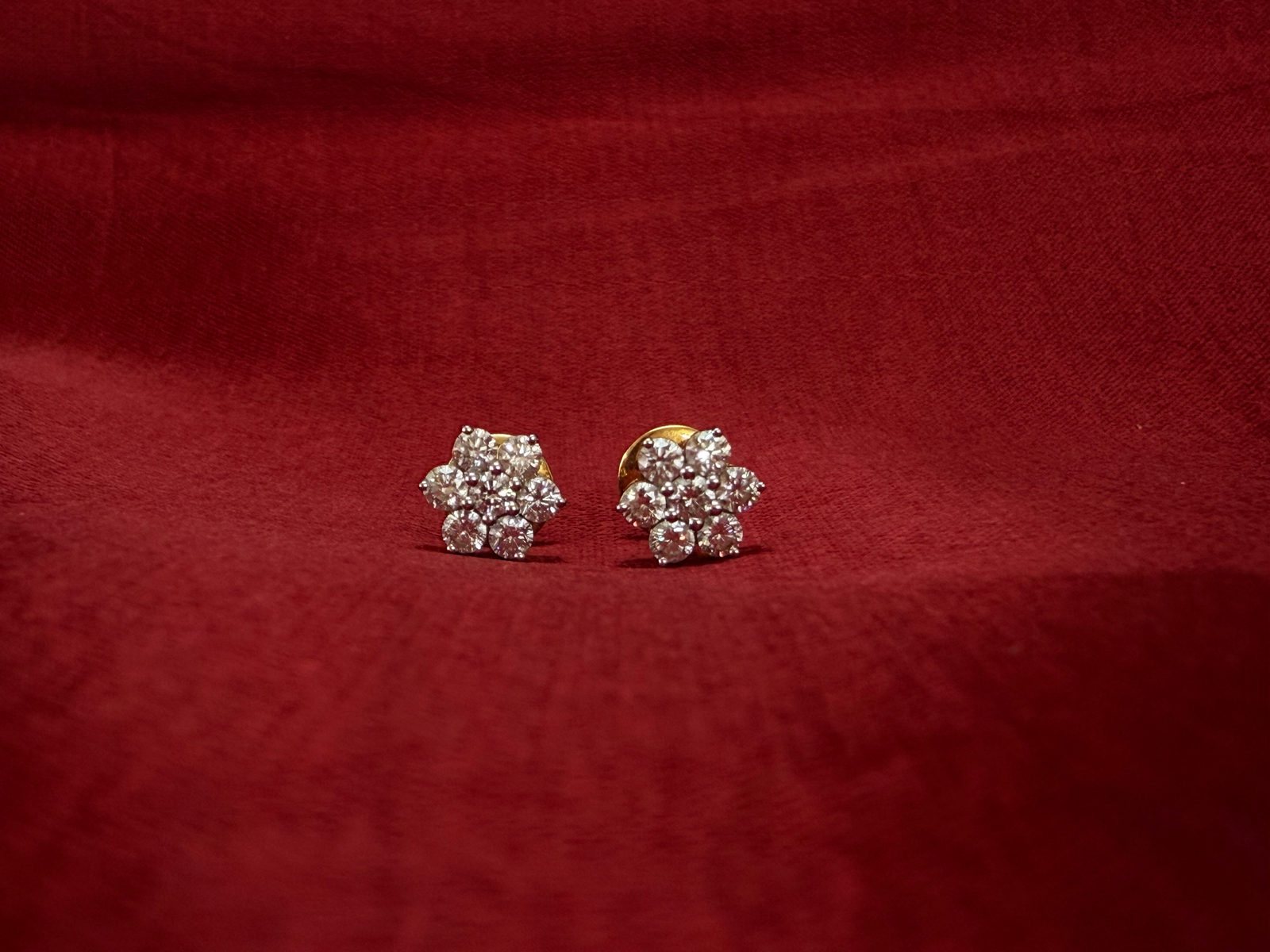 Sterling Silver Diamond Earrings